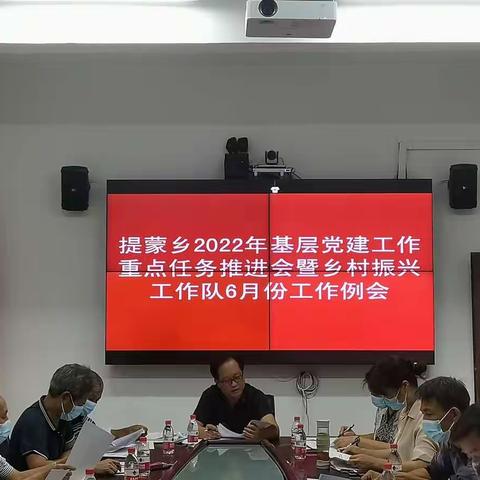 能力提升建设年｜提蒙乡2022年党建工作重点任务推进会暨乡村振兴工作队6月例会