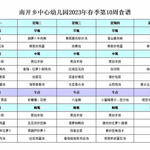 白沙黎族自治县南开乡中心幼儿园2023年春季第十周工作实录