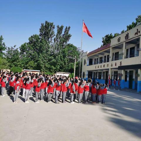 滨河街道办事处田楼小学—童心向党 我向党旗敬个礼主题班队会