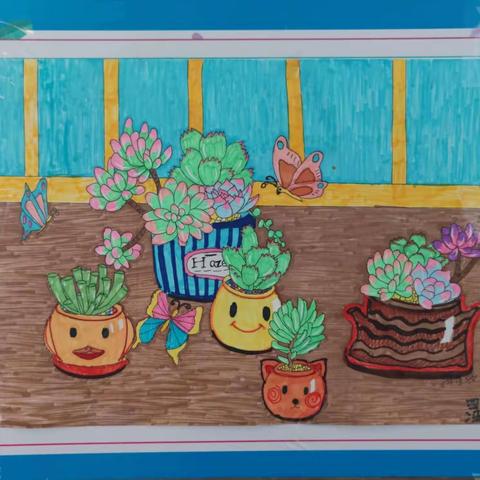 学生绘画作品。