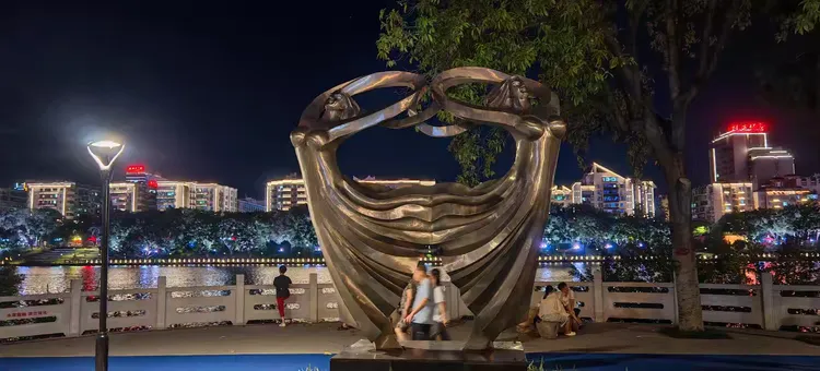 东江滨公园 璀璨夜景 意境之美 极致之美