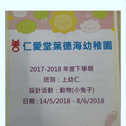 仁爱堂叶德海幼稚园(动物→小兔子）