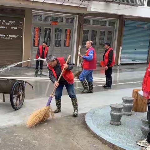 潘岱街道仲容社区开展迎新春卫生大扫除