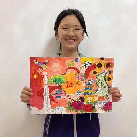 绘美好蓝图  喜迎二十大 ——初2022级14班（部分）绘画作品欣赏