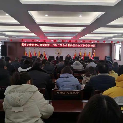 蔡店乡传达学习贯彻县委十四届二次全会暨经济工作会议精神