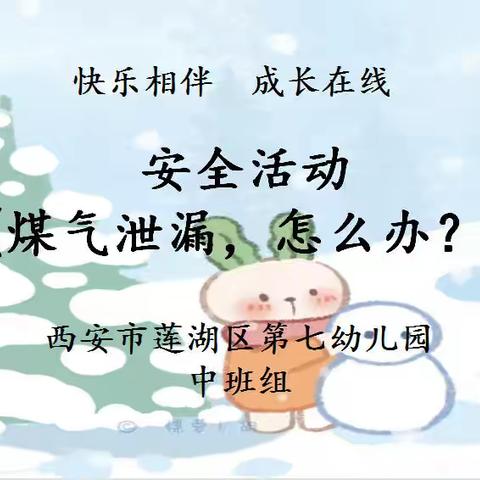 莲湖七幼中班组“快乐相伴，成长在线”安全活动《煤气泄漏，怎么办？》