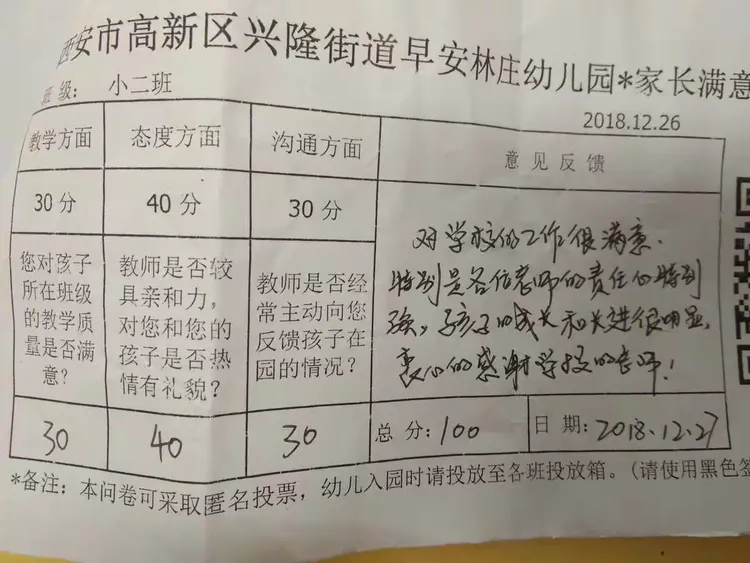 家园互动，快乐成长--早安林庄幼儿园家长问卷调查反馈