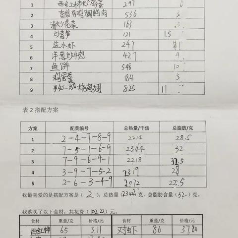 谢佳辰的午餐计划