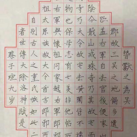 晓得艺术（方圆阁书法）春季周三6：30-8：30期末书法作品