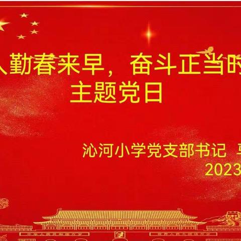 “人勤春来早，奋斗正当时”沁河小学党支部2月主题党日活动