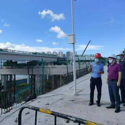 市交通质监站对沿江项目开展“七一”前疫情防控和安全生产专项检查