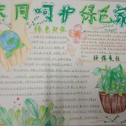 2023年上学期第二刊“共同呵护绿色家园”手抄报评比结果