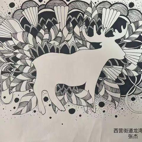 灵动线描  精美范画——南山小学美术学科专兼职教师线描作品展