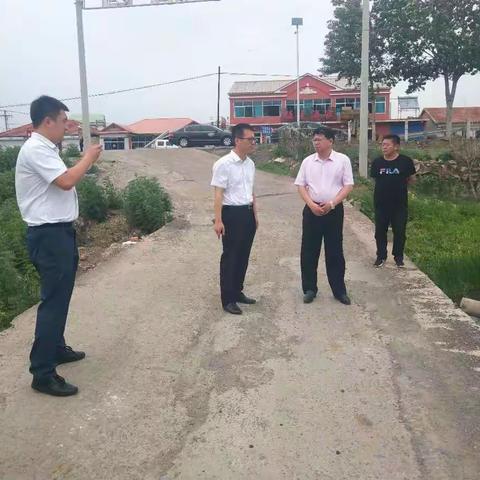 董县长到碱厂镇检查防汛及河道垃圾清理工作。