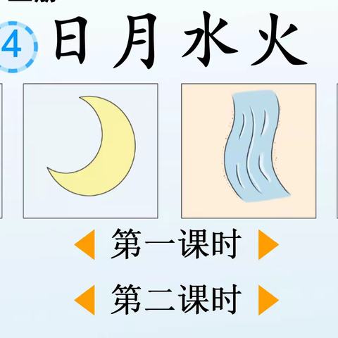 《日月水火》第一课时