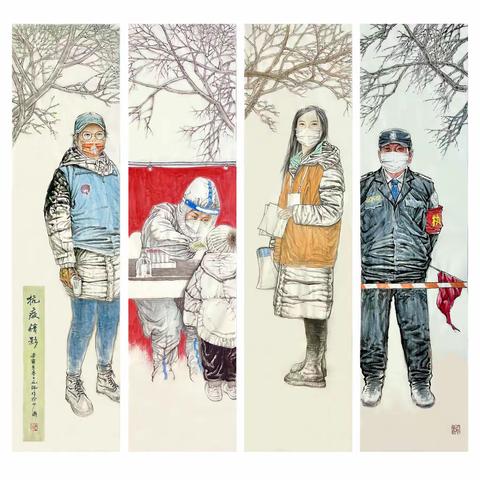 逐梦春光向未来，胶州市中小学师生居家学习，美术作业作品展，（第一期）