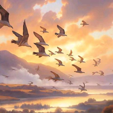 故土的月与雁群