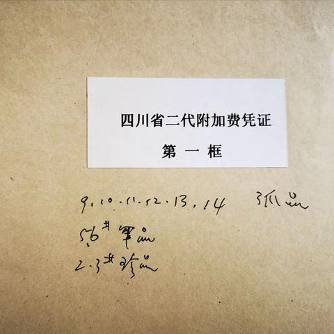 五框四川二代附加费凭证