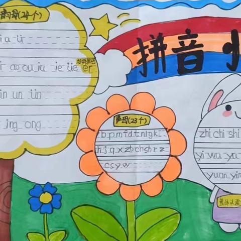 小小手抄报，拼音大乐园——边家务小学一年级拼音手抄报活动