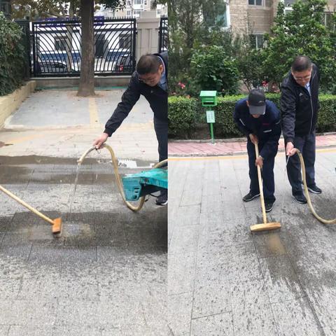 2019年10月11日来春园管理处大扫除活动