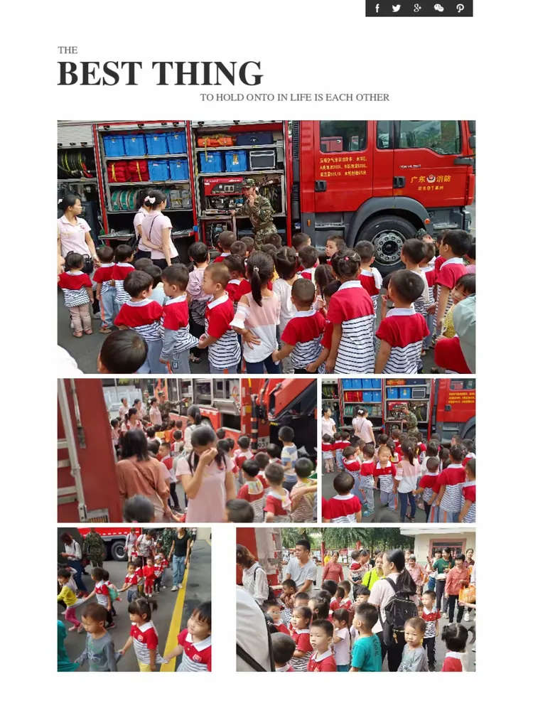 镇爱德堡幼儿园安全教育篇 一小,中班级"小手牵大手"参观高州消防大队
