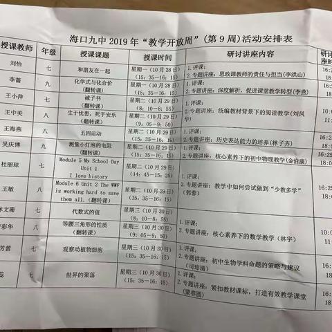 高手云集尽展风采，灵动课堂精彩绽放——南宁外国语学校智慧课堂班教师代表赴海口九中学习（第九天）