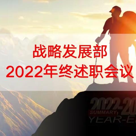战略发展部召开2022年终述职汇报会