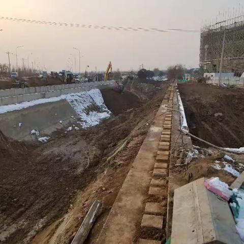 北干渠管廊回填工作基本完成