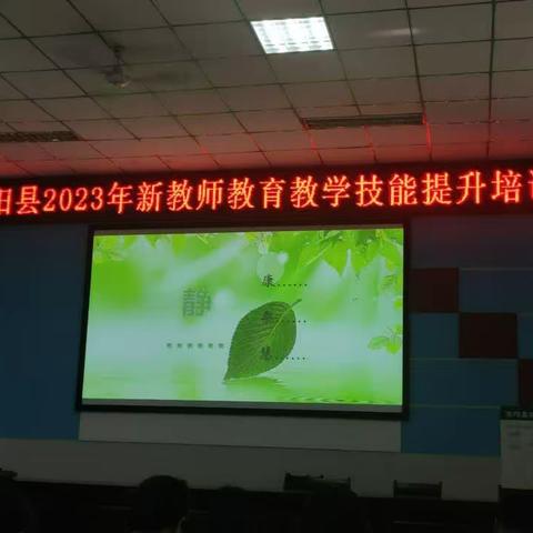 高阳县2023年新教师教育教学技能提升培训