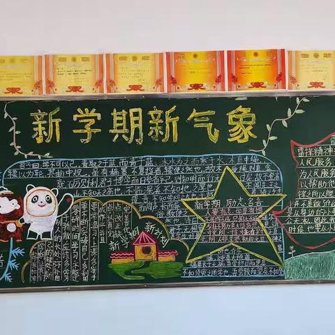 启航新学期 奋进新征程 —高昌区第九小学 黑板报评比活动