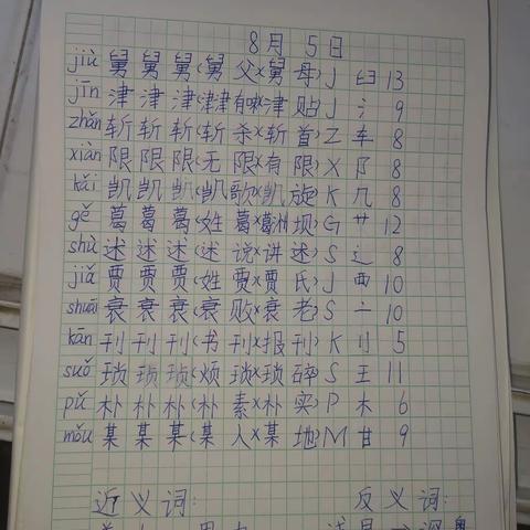 吴善儒8月5日—8月14日作业
