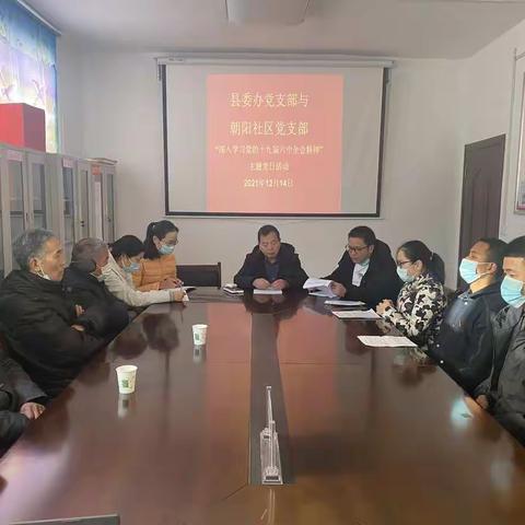 【主题党日】深入学习党的十九届六中全会精神——朝阳社区党支部开展12月份主题党日活动