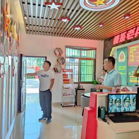 东方市退役军人服务中心林文治主任带队到高峰大社区参观交流