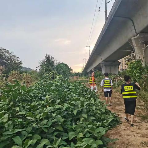 下浦街道开展国庆期间暨党的“二十大”前期铁路护路巡查工作