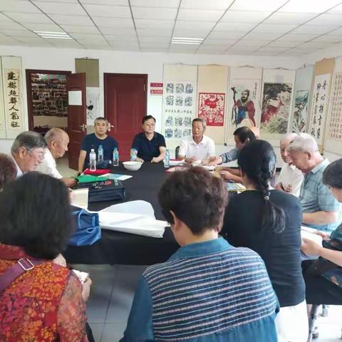 魅力七月，我们来相会！——文登区老年书画研究会区直一分会例行工作会议