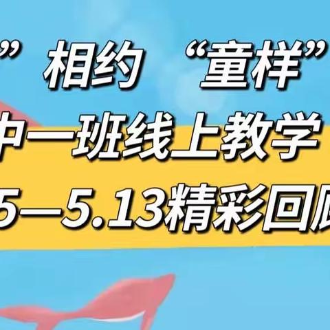 “云端”相约 “童样”精彩 中一班线上教学 5.5—5.13精彩回顾