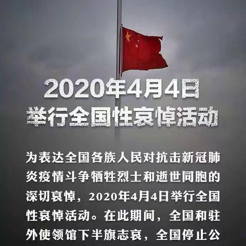 致敬英雄 缅怀逝者——记2020年4月4日苗苗一班全国哀悼日活动