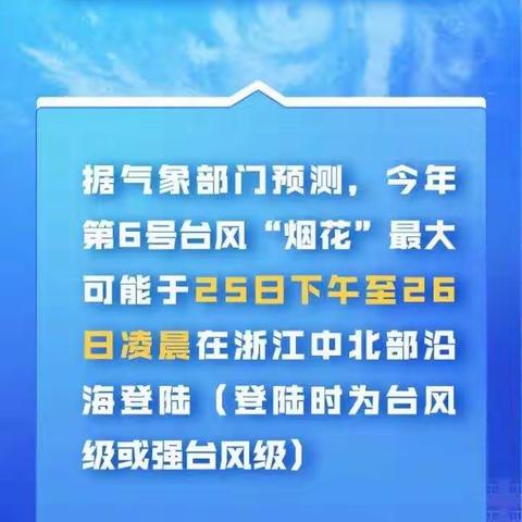 “烟花”来袭安全避险指南请查收！——翡翠湾幼儿园防御台风告家长书