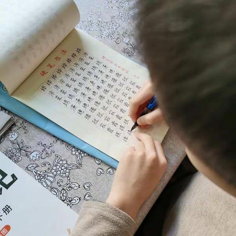 大家好，我是池阳小学四年级④班王禹鑫同学，我正在参加学校的微实践活动。我练字，我快乐！