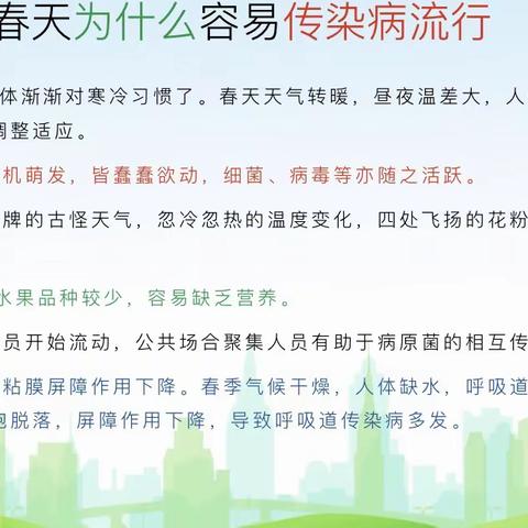 鹤城区至慧幼儿园春季预防传染病温馨提示