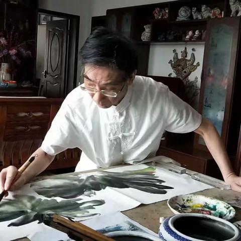 金陵莲翁诗画《仲夏莲花》