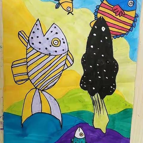 用水墨画鱼