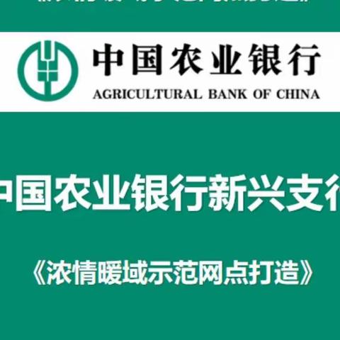 中国农业银行新兴支行“浓情暖域”服务标杆网点辅导