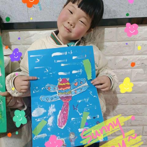 四点班的小朋友绘画作品展示《蜻蜓点水》👏👏👏👍👍👍