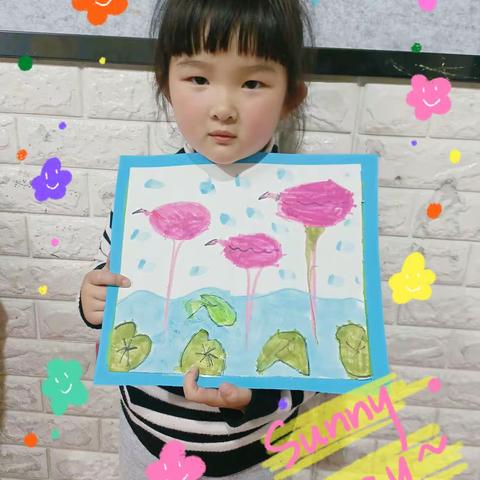 四点班的小朋友绘画作品展示《火烈鸟》👏👏👏👍👍👍