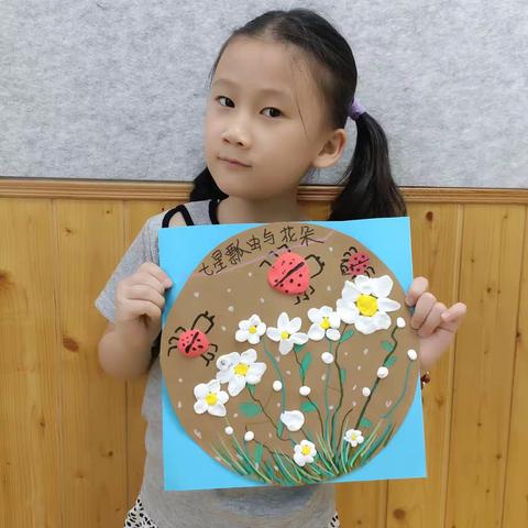 十点班的小朋友绘画作品展示《七星瓢虫与花朵》👍👍👍👍👏👏👏
