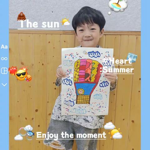 十点班的小朋友绘画作品展示《热气球》👏👏👏👍👍👍