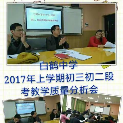 白鹤中学 2017年上学期初三初二月考教学质量分析会