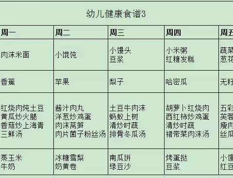 【爱乐•婴婴向上托育早教中心】幼儿健康食谱