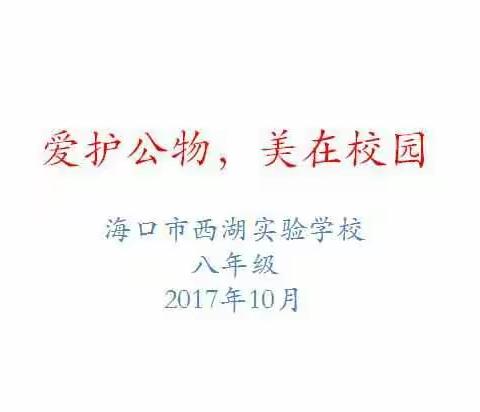 爱护公物，美在校园――第九周主题班会